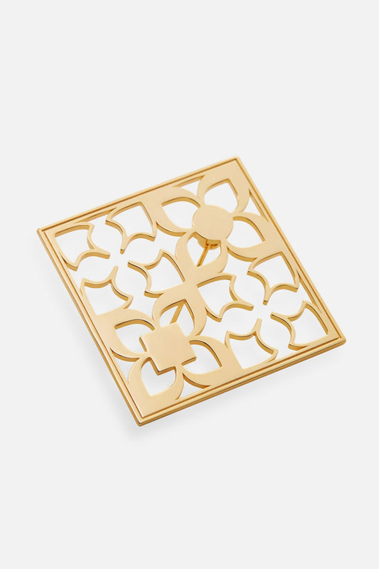 SIGNATURE LOGO BROOCH