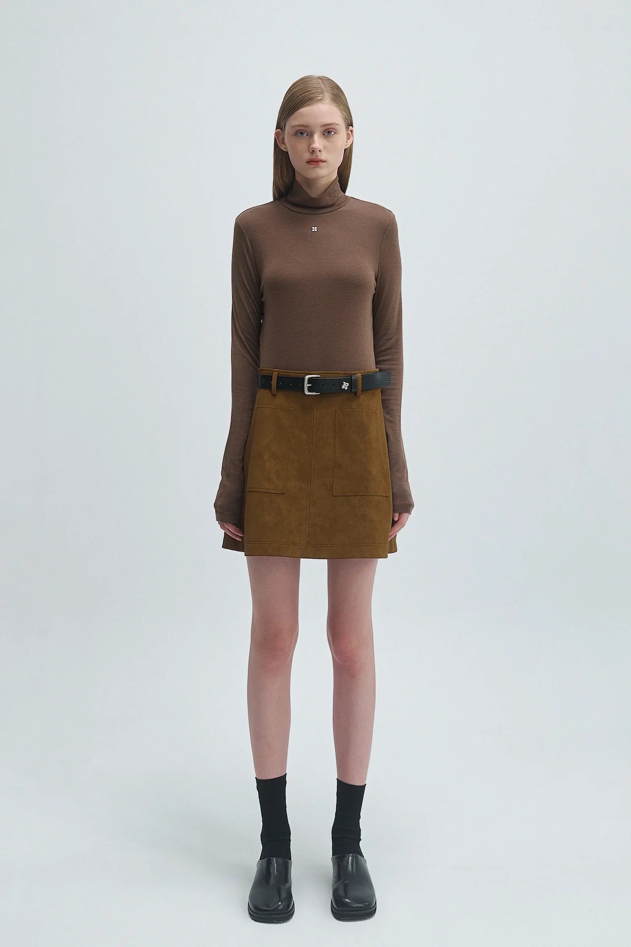 SUEDE LEATHER SKIRT