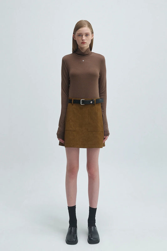 SUEDE LEATHER SKIRT