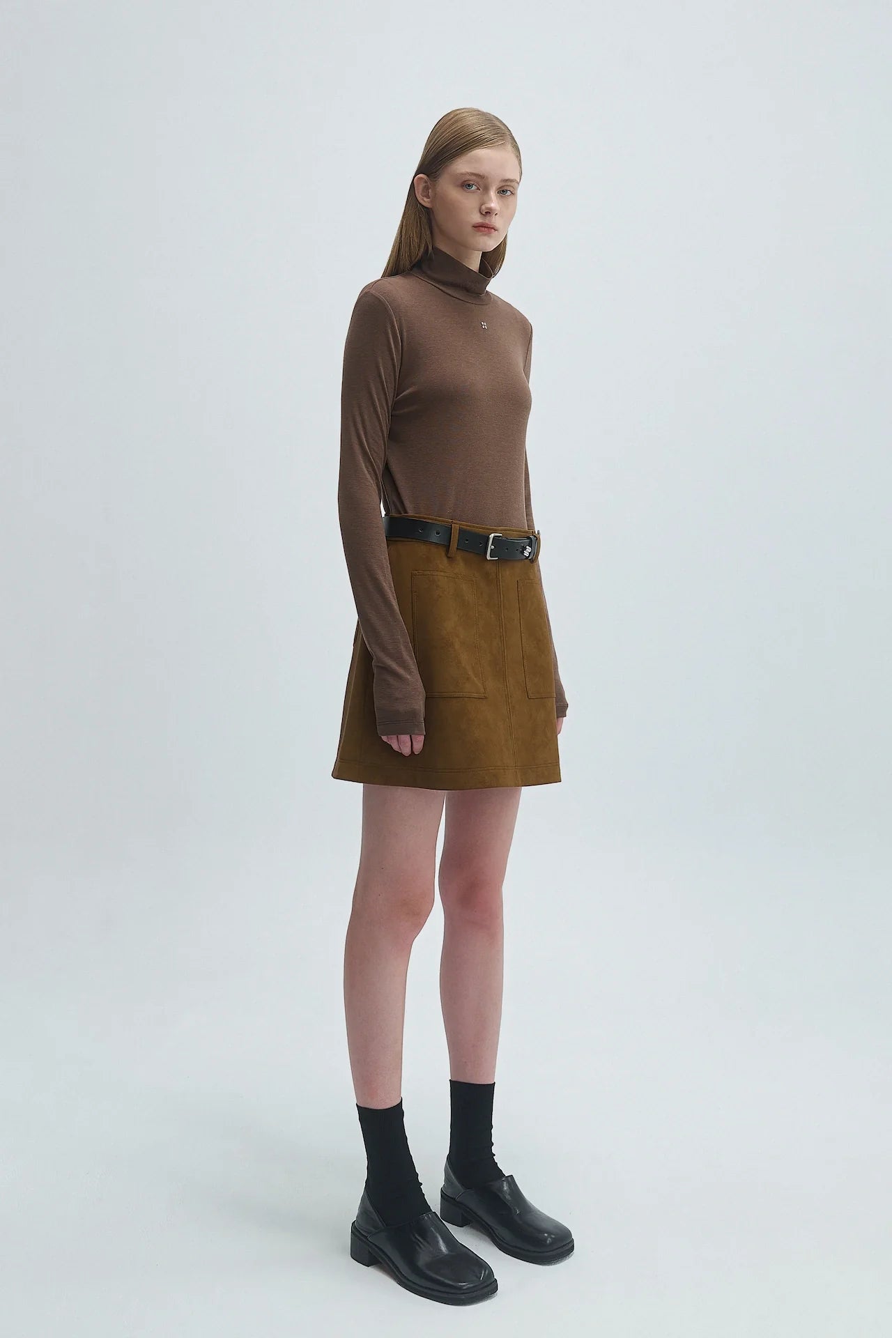 SUEDE LEATHER SKIRT