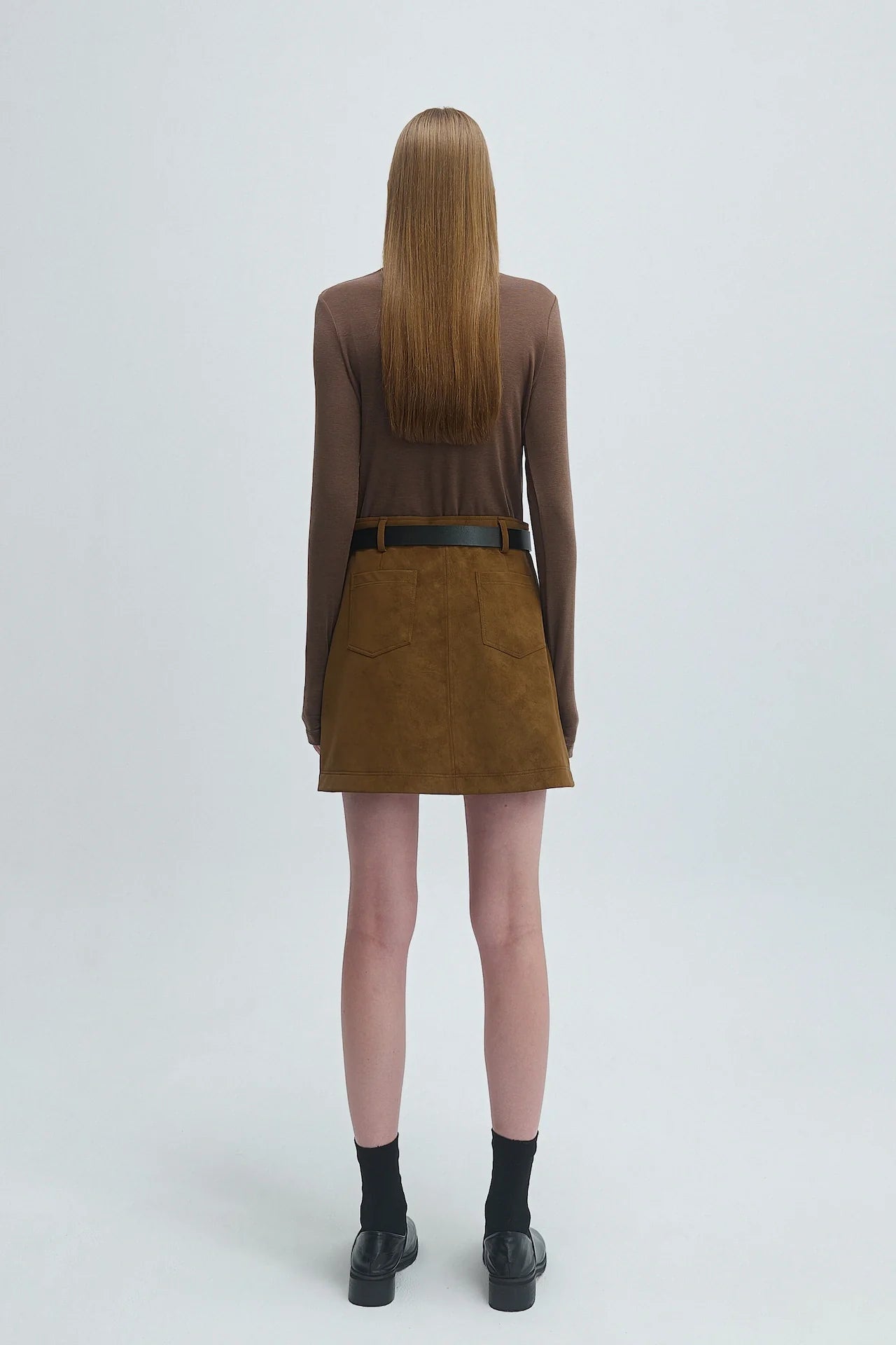 SUEDE LEATHER SKIRT