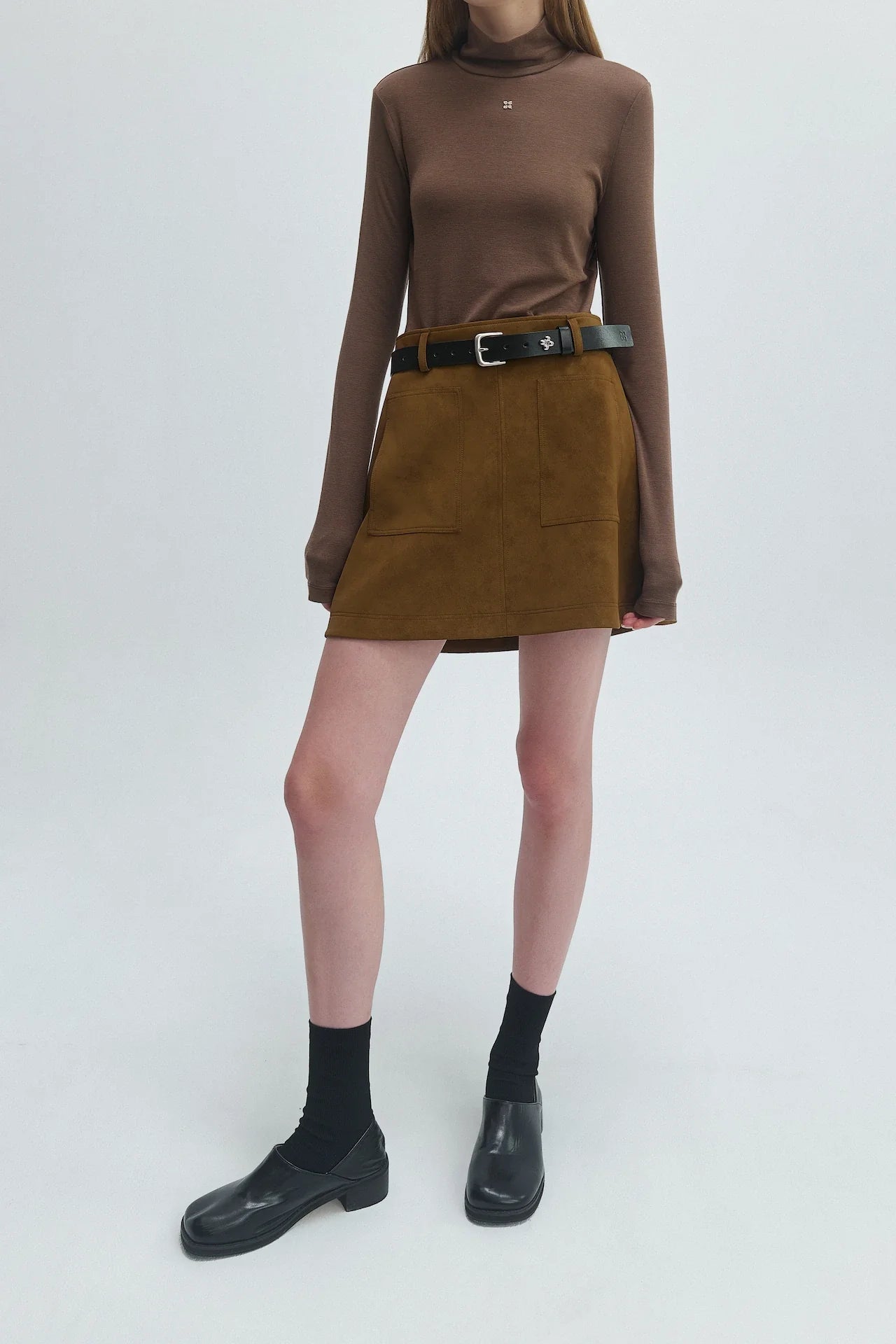 SUEDE LEATHER SKIRT