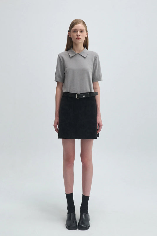 SUEDE LEATHER SKIRT