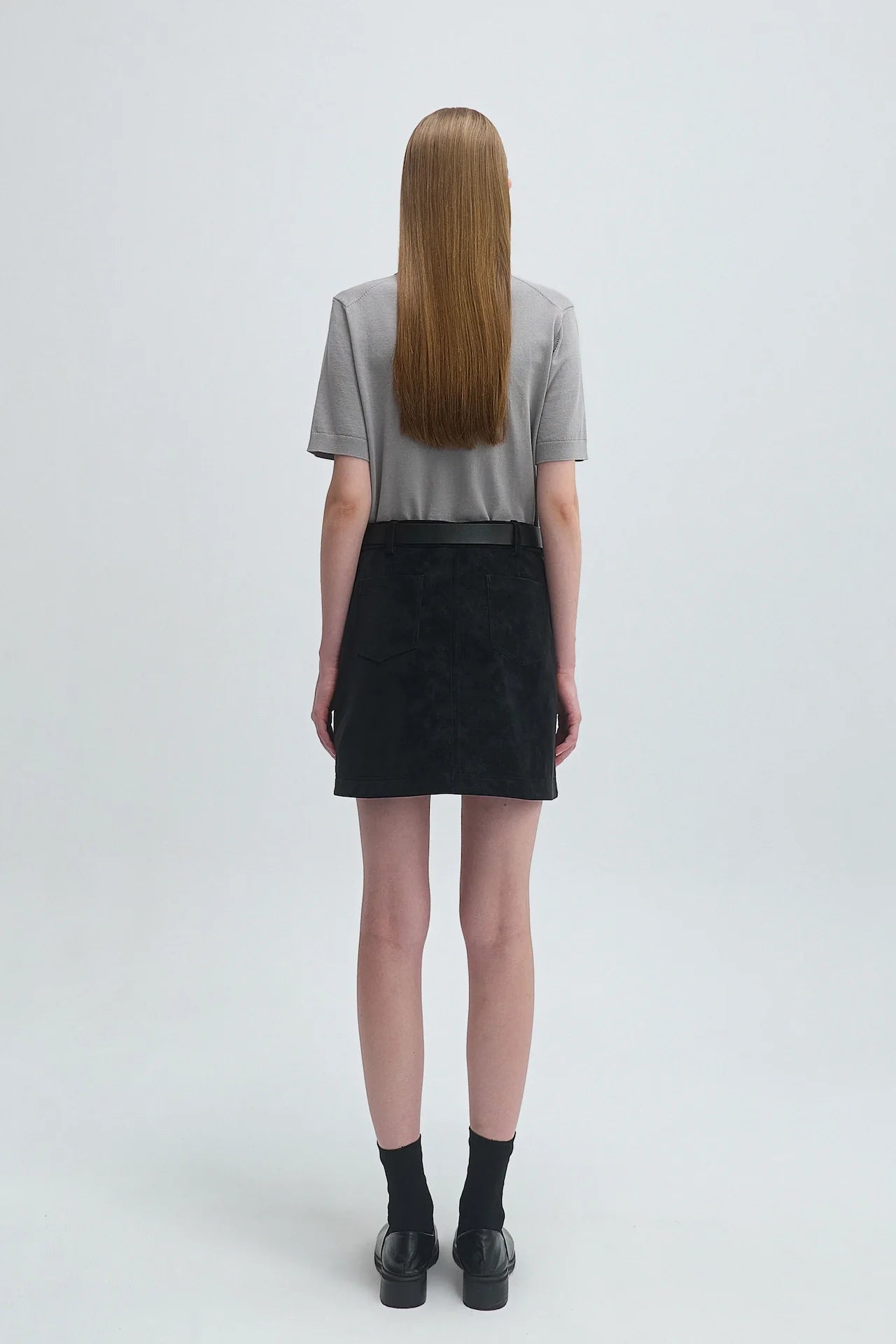 SUEDE LEATHER SKIRT