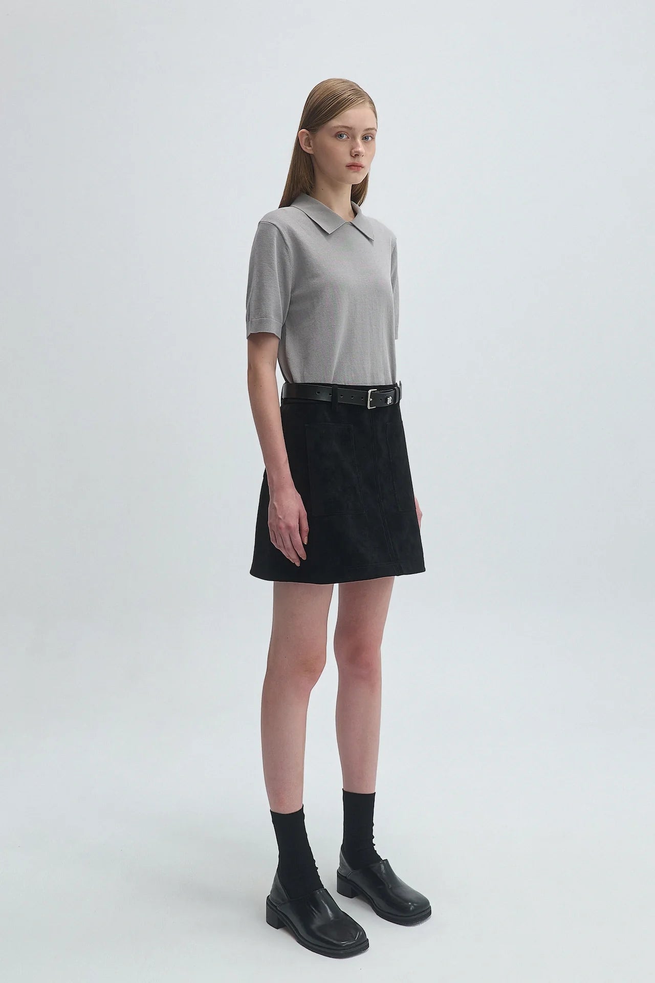 SUEDE LEATHER SKIRT