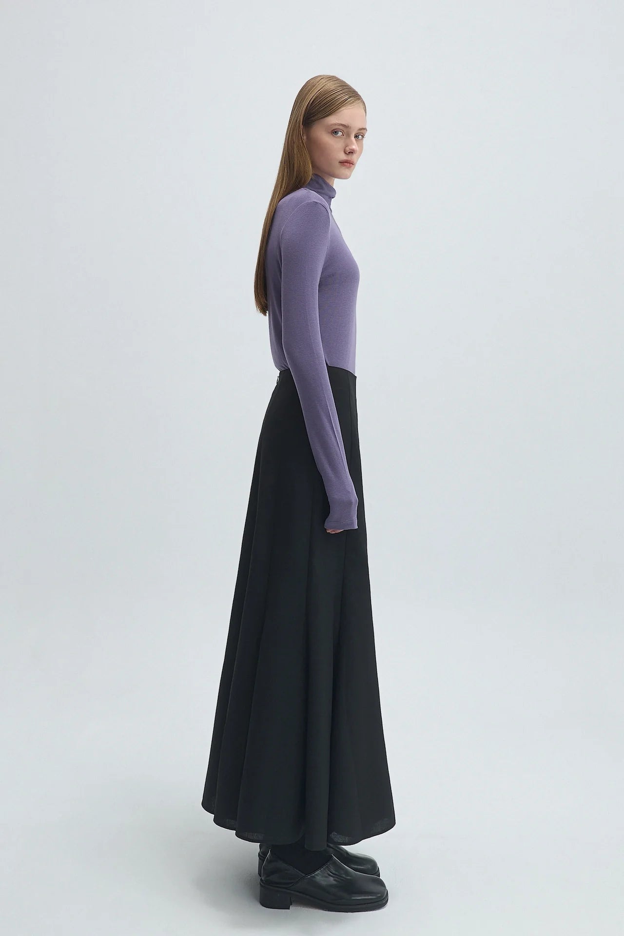 WOOL FLARED SKIRT
