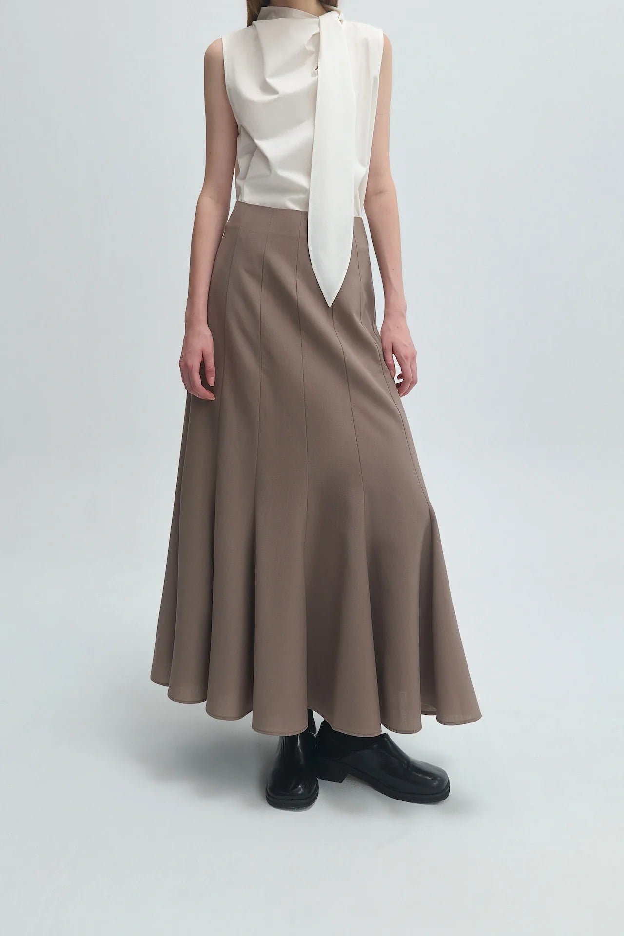 WOOL FLARED SKIRT