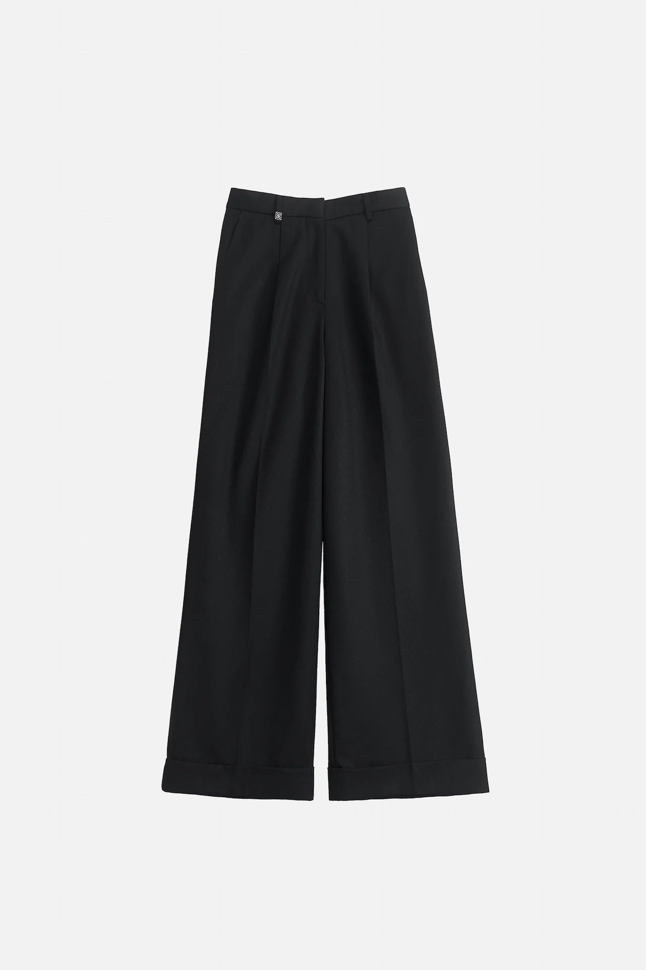 WOOL PLEATED TROUSERS