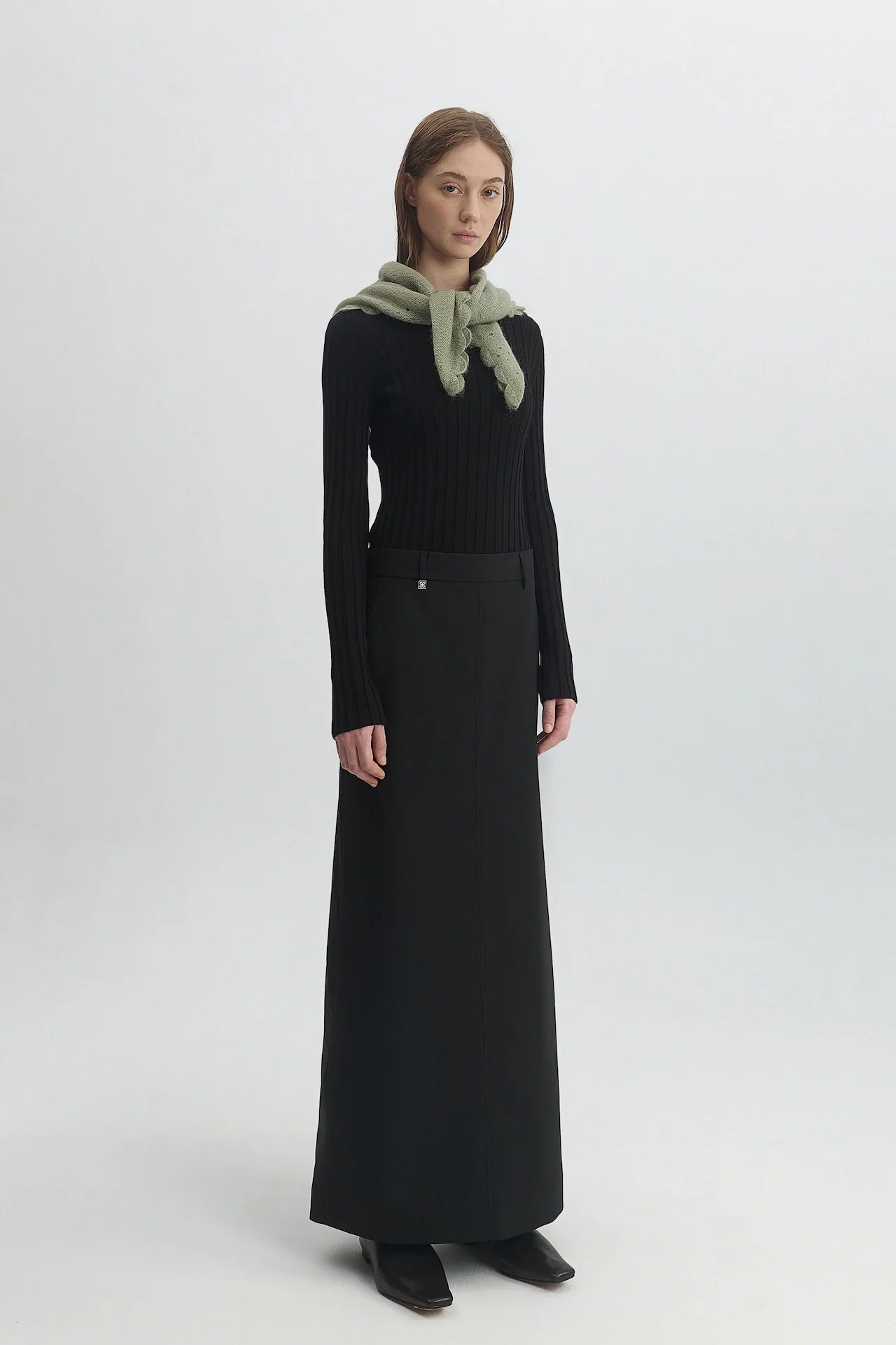 ALPACA WOOL KNIT SCARF