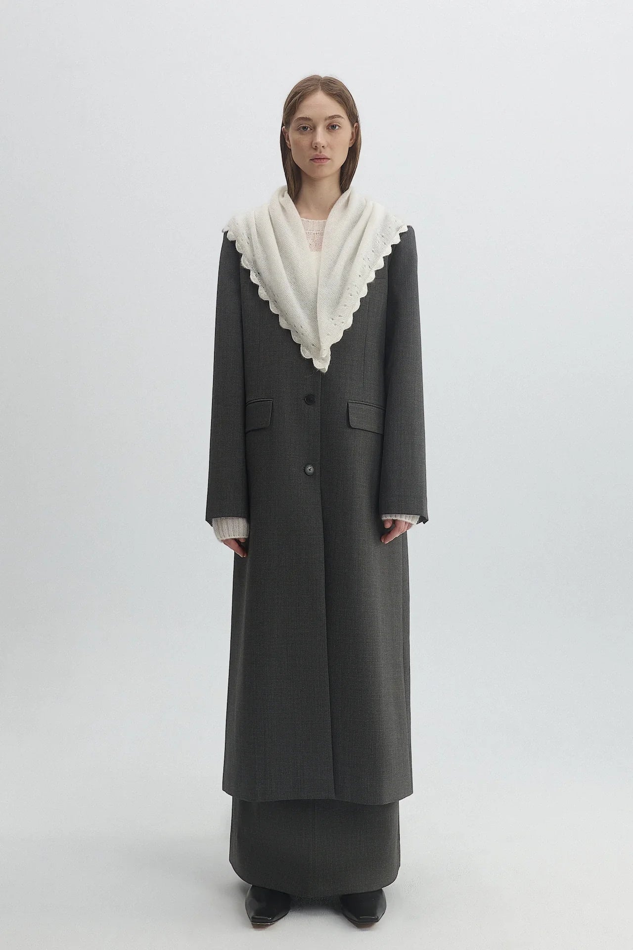 ALPACA WOOL KNIT SCARF