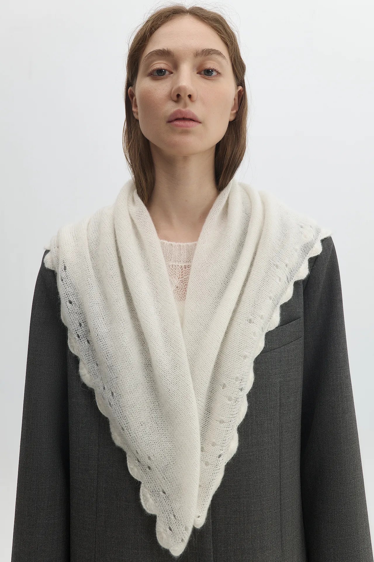 ALPACA WOOL KNIT SCARF