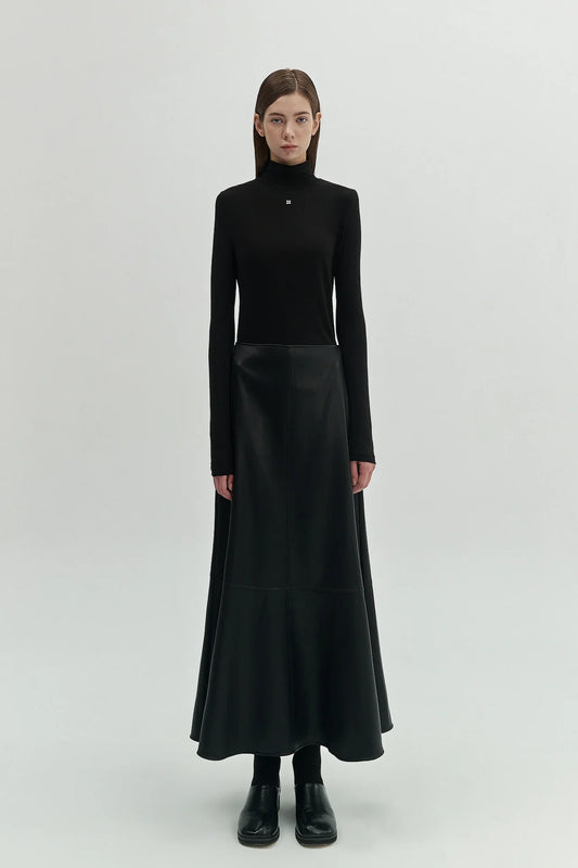 FAUX LEATHER SKIRT