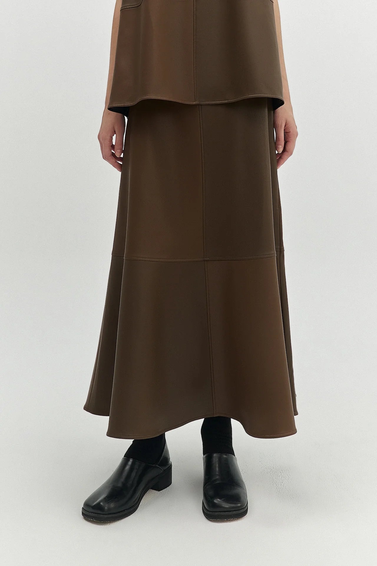FAUX LEATHER SKIRT