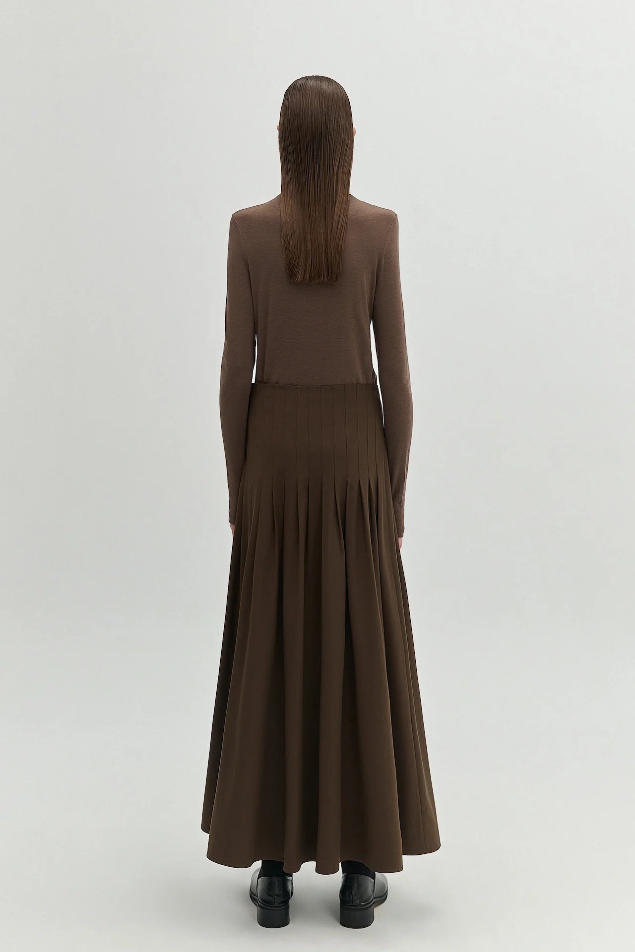 WOOL PLEATED SKIRT