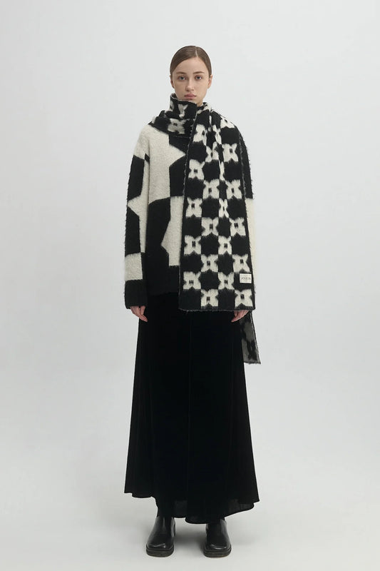 MONOGRAM WOOL SCARF