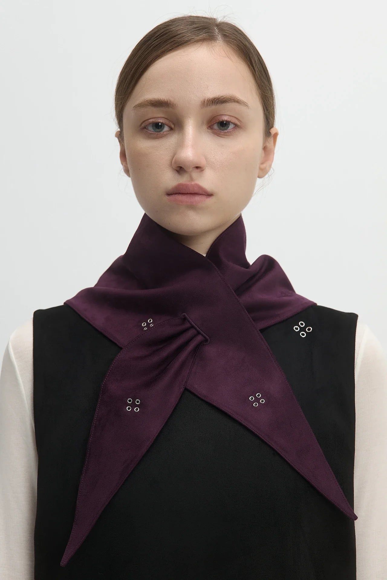 EYELET DETAIL SCARF