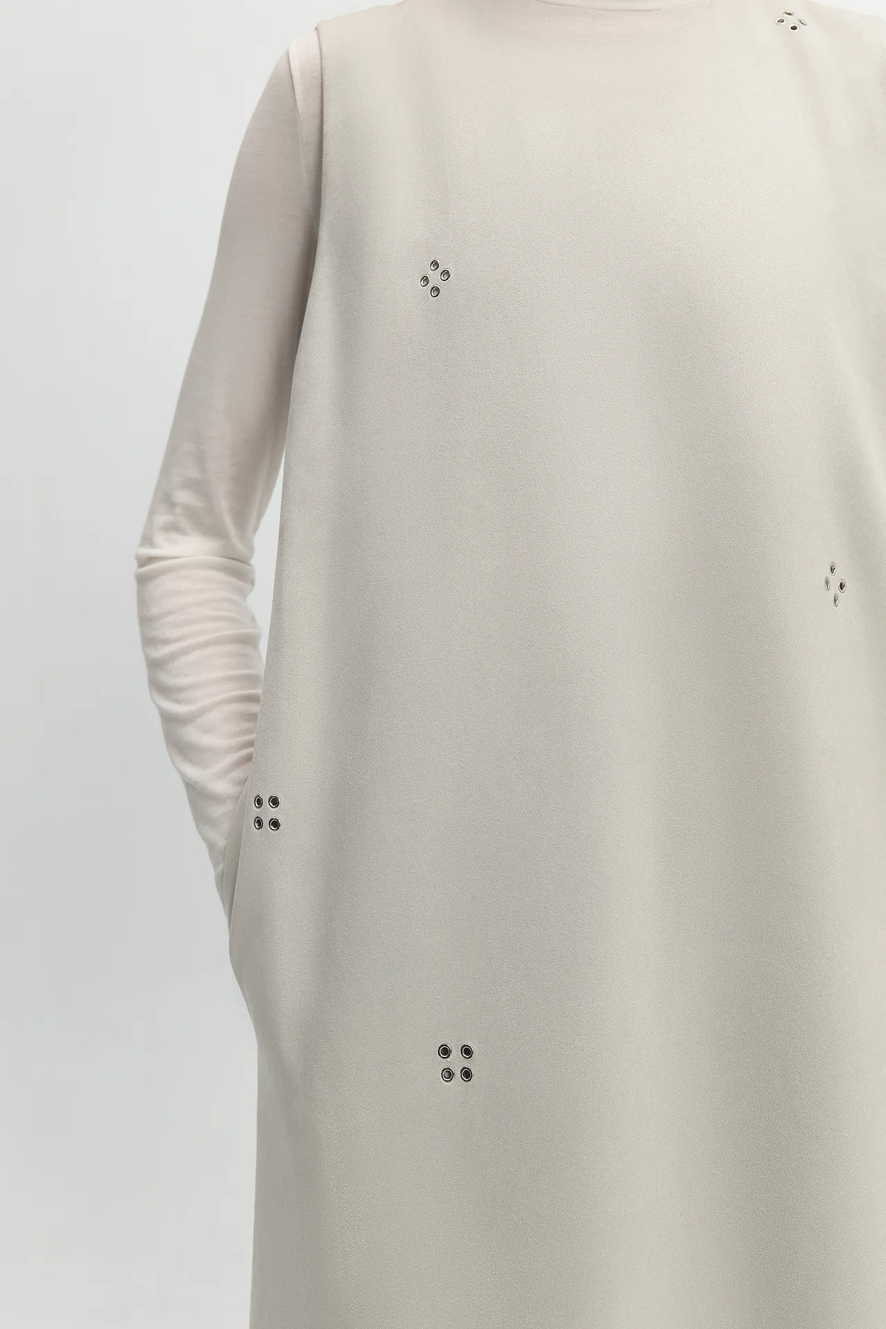 EYELET DETAIL DRESS
