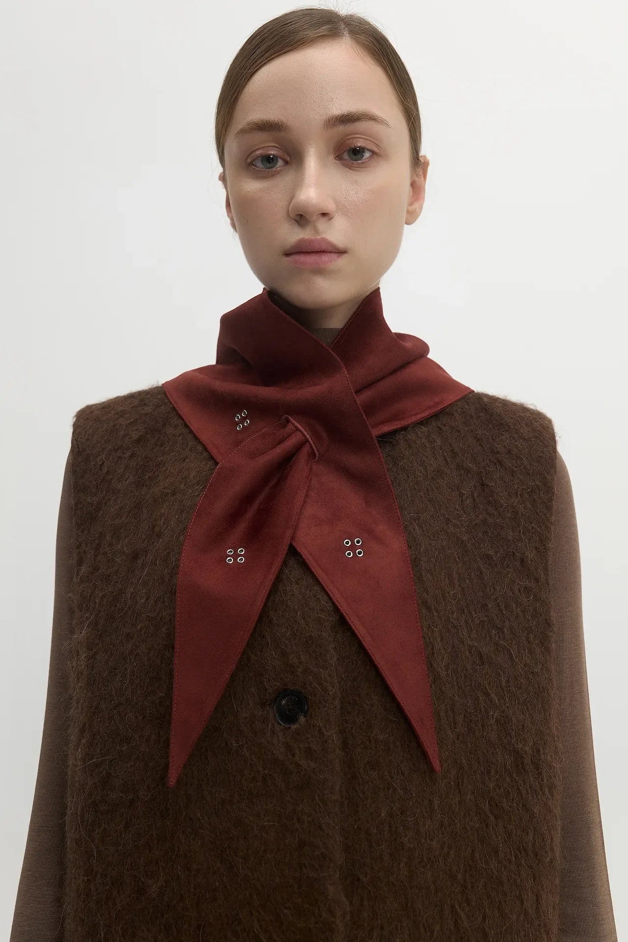 EYELET DETAIL SCARF