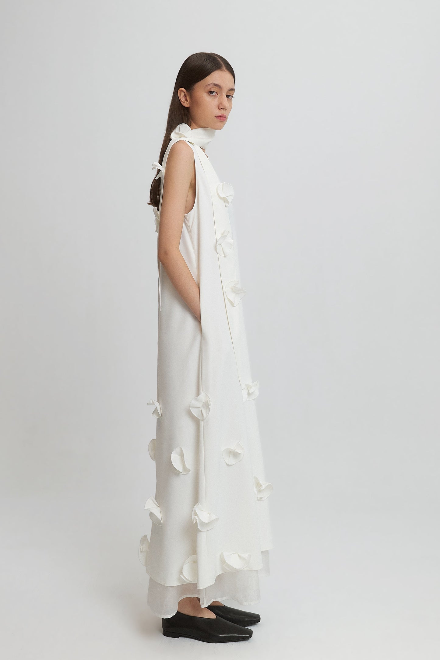 LAYERED DRESS WITH EMBELLISHMENTS