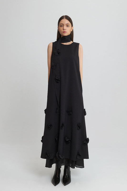 LAYERED DRESS WITH EMBELLISHMENTS