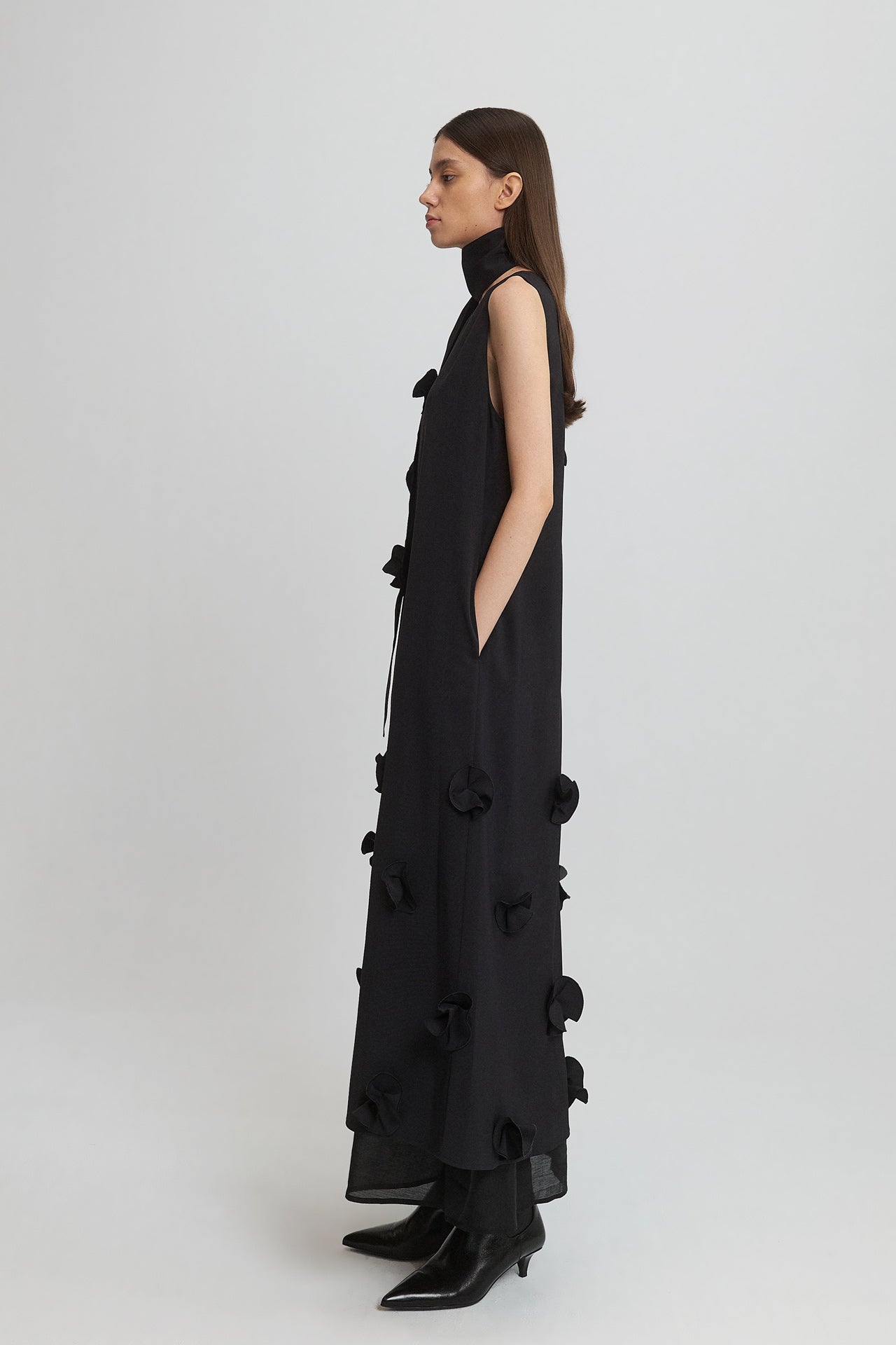 LAYERED DRESS WITH EMBELLISHMENTS