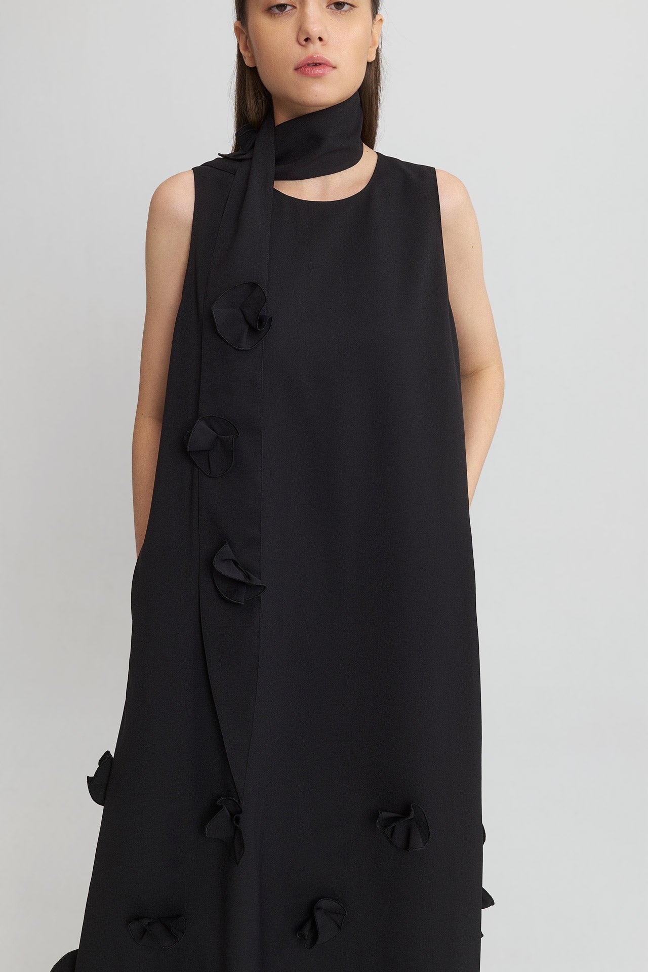 LAYERED DRESS WITH EMBELLISHMENTS