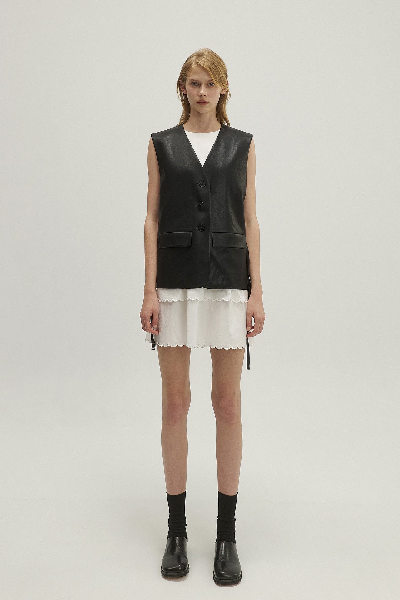 BEADED LEATHER VEST
