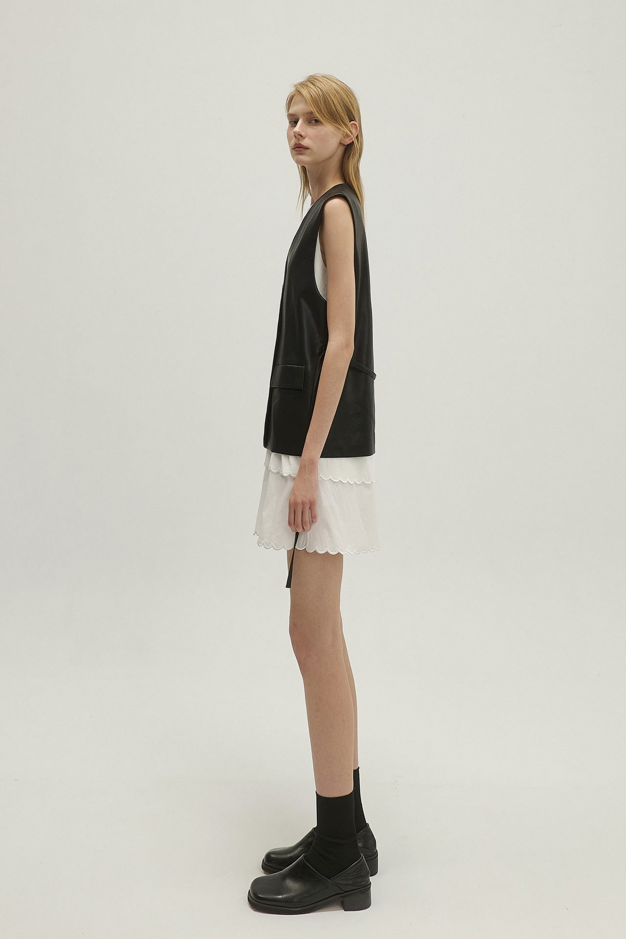 BEADED LEATHER VEST