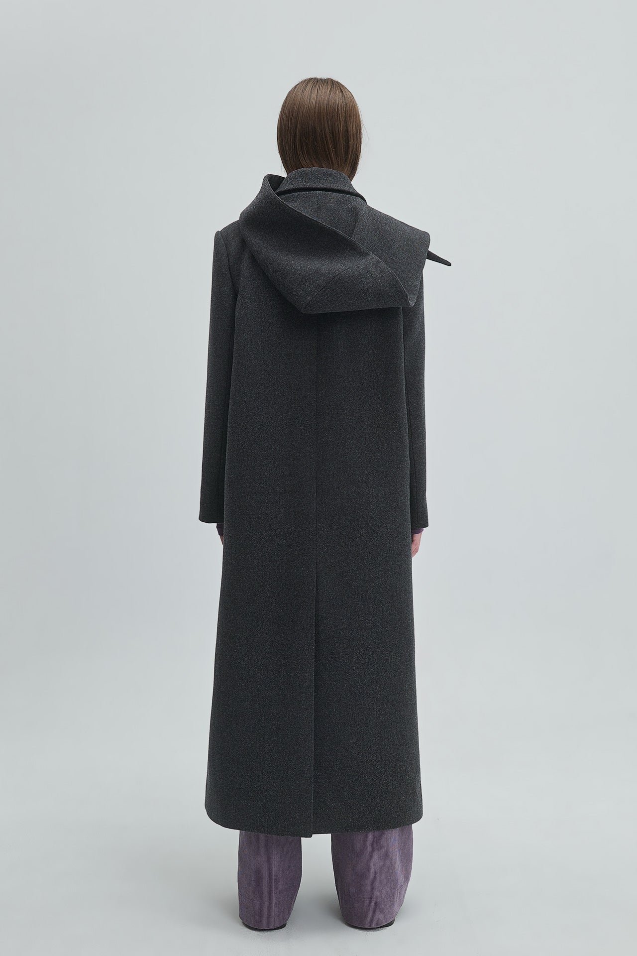 HOODED WOOL COAT