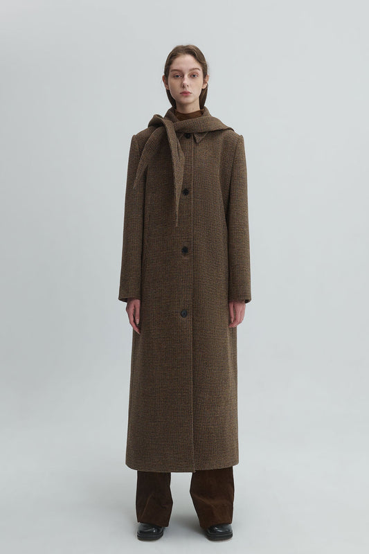 HOODED WOOL COAT