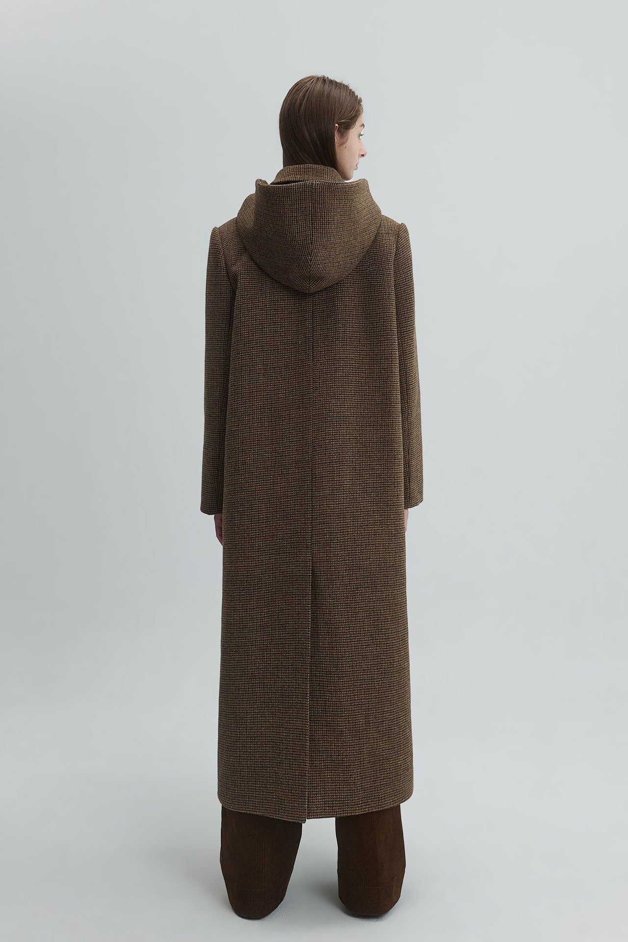 HOODED WOOL COAT
