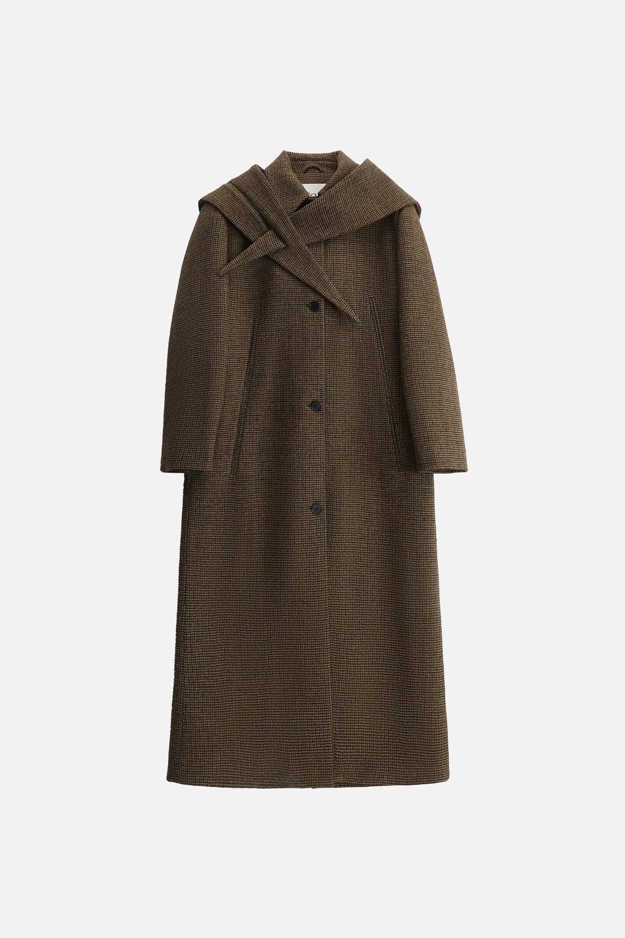 HOODED WOOL COAT