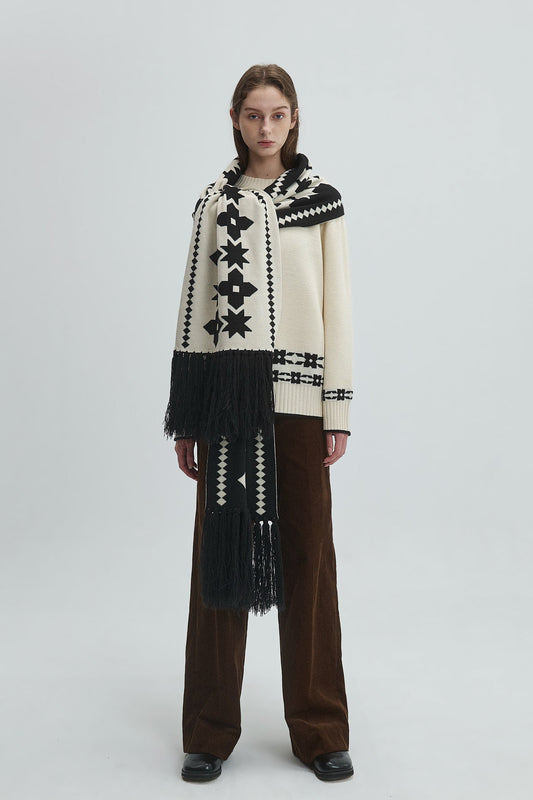 MONOGRAM WOOL SCARF