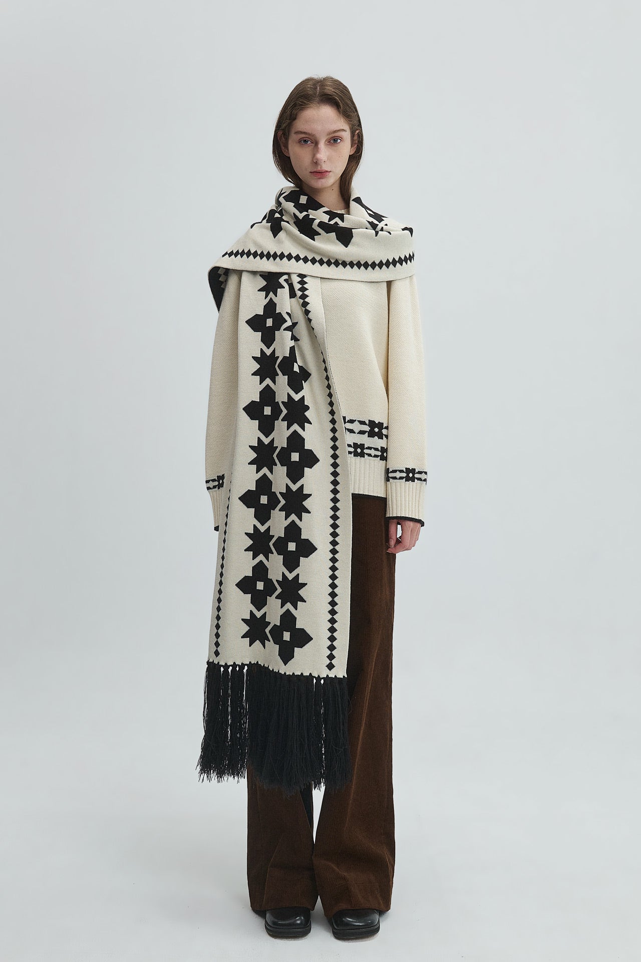 MONOGRAM WOOL SCARF