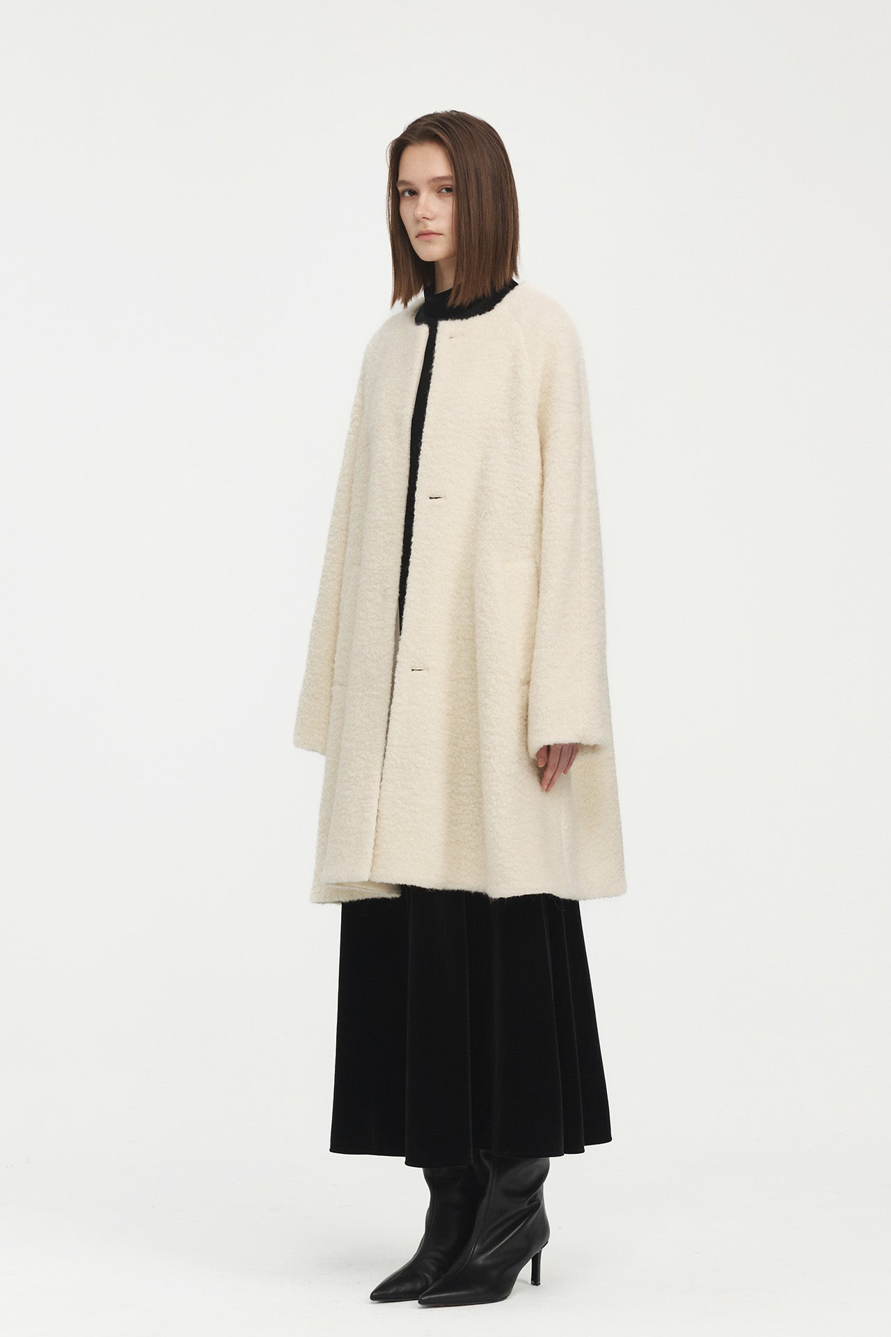 WOOL FURRY COAT