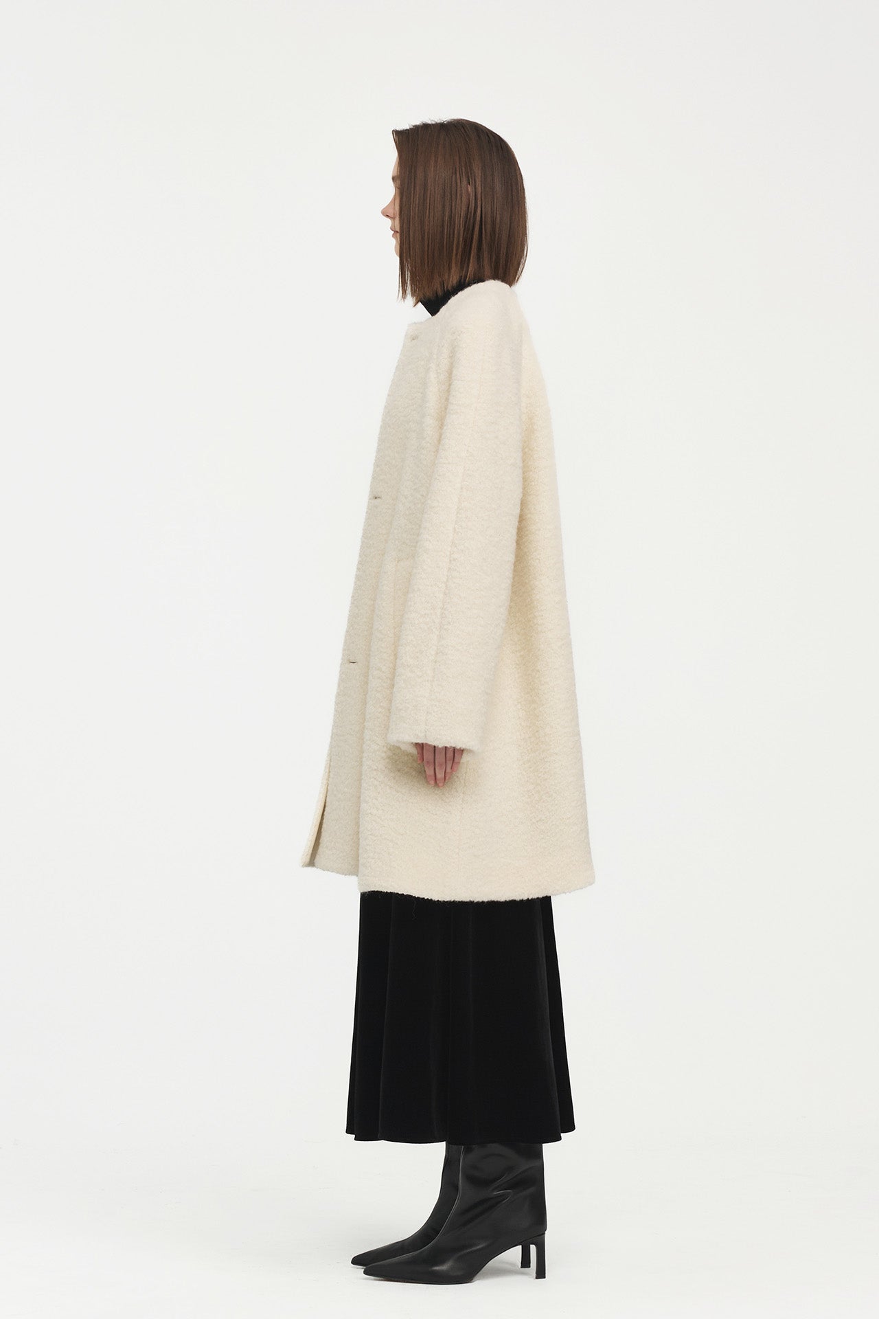 WOOL FURRY COAT