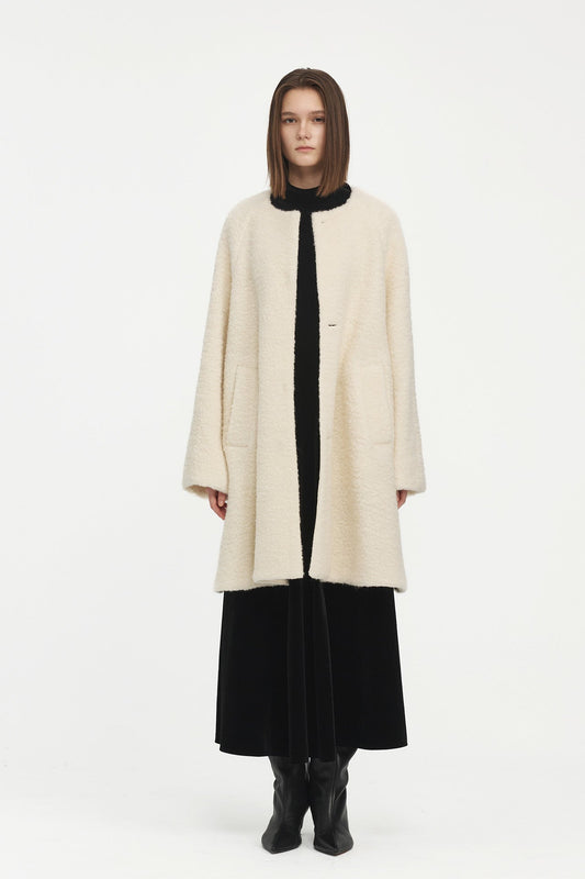 WOOL FURRY COAT