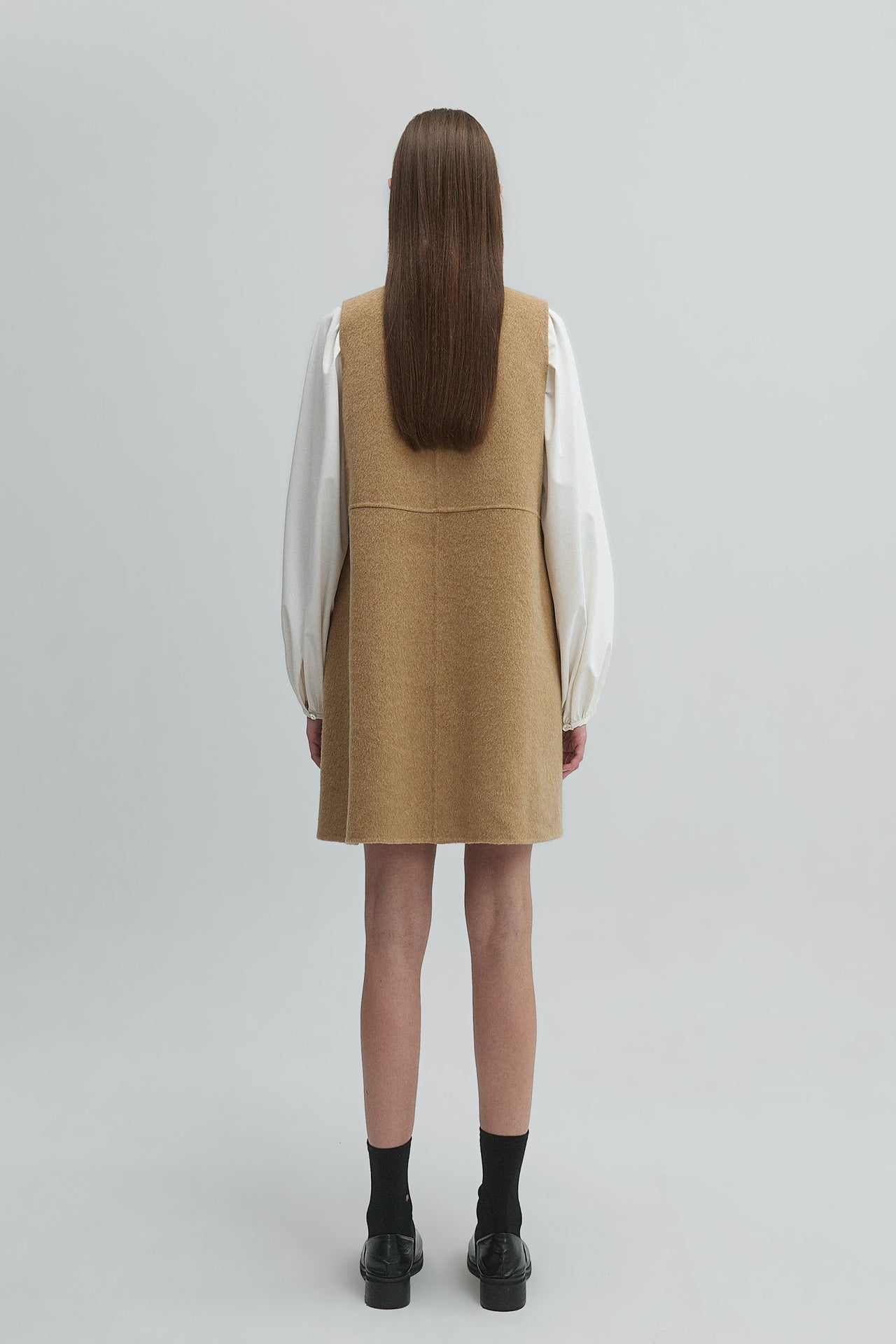 DOUBLE-FACED WOOL DRESS