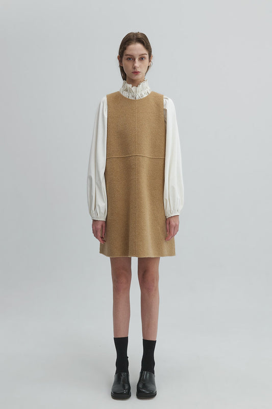 DOUBLE-FACED WOOL DRESS