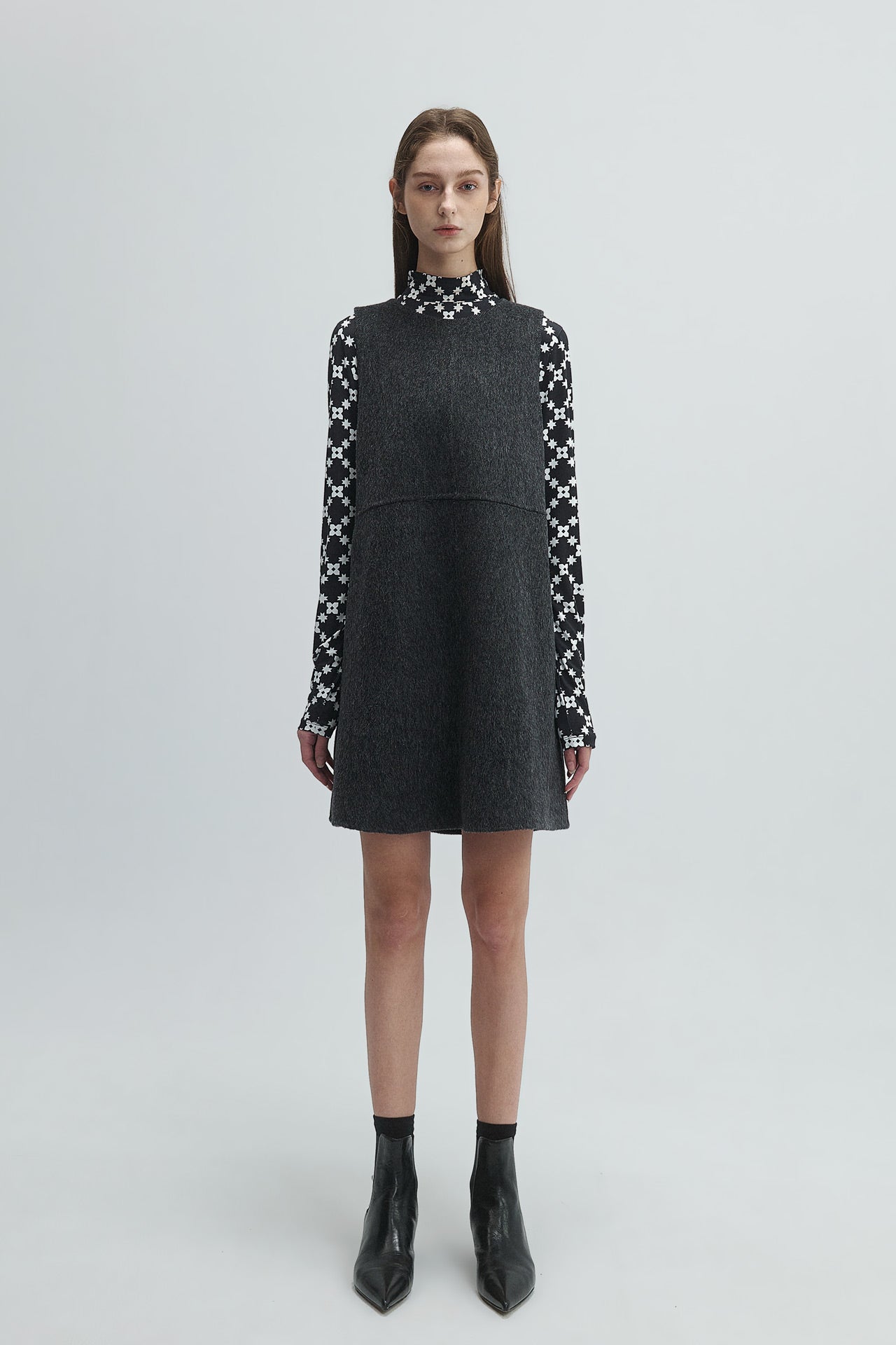 DOUBLE-FACED WOOL DRESS