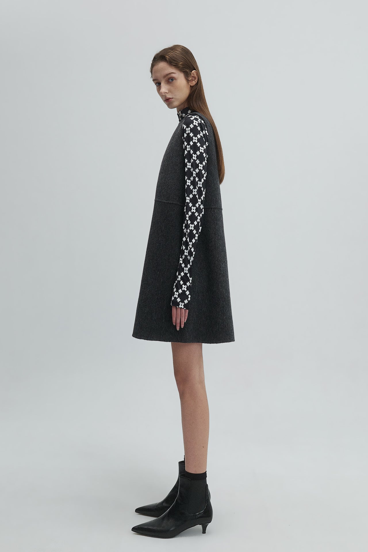 DOUBLE-FACED WOOL DRESS