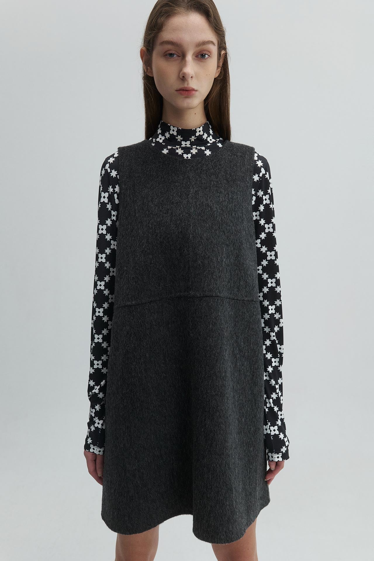 DOUBLE-FACED WOOL DRESS