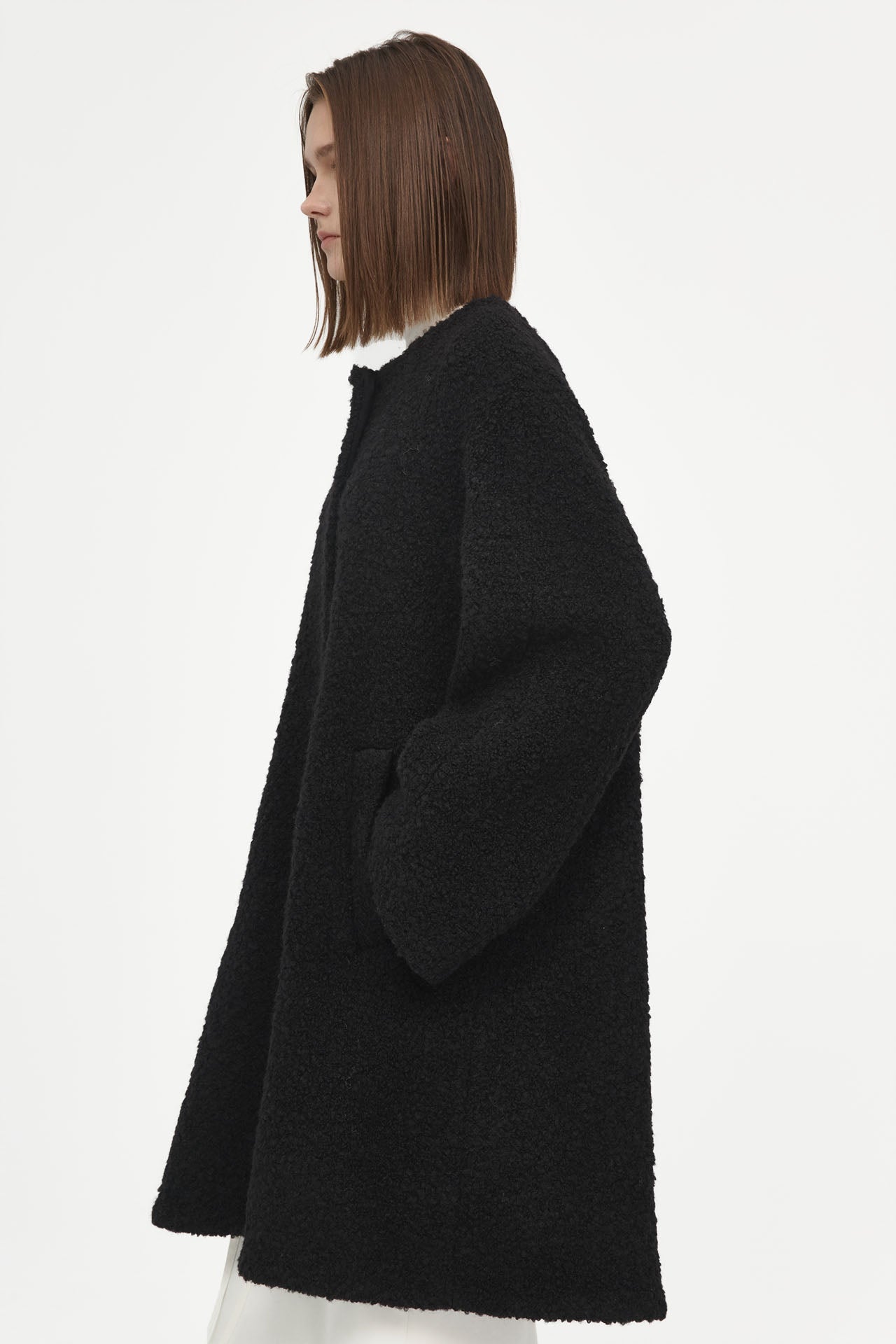WOOL FURRY COAT