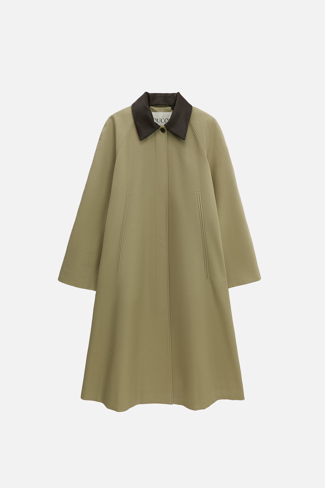 LEATHER COLLAR COAT