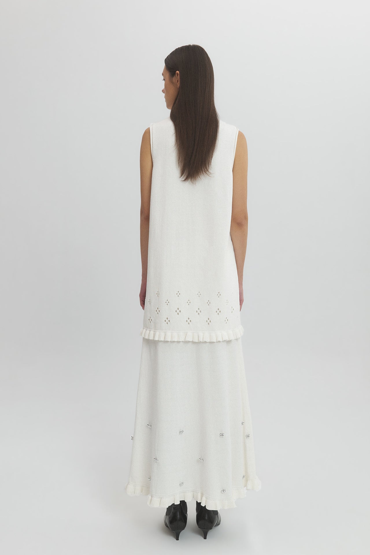 POINTELLE KNIT DRESS