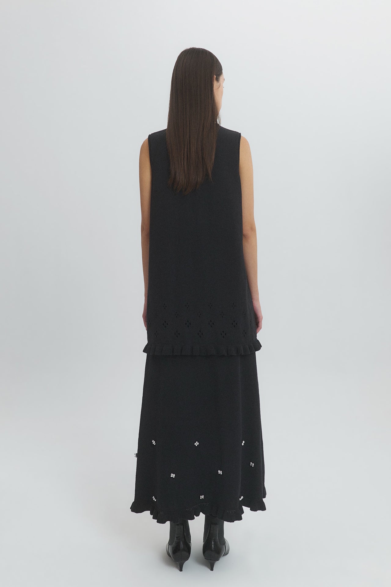 POINTELLE KNIT DRESS