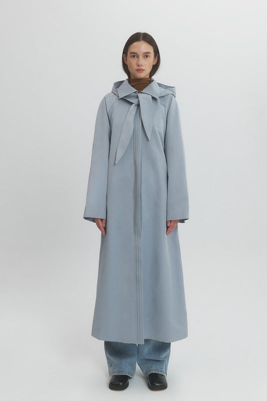 TRENCH COAT WITH DETACHABLE HOOD