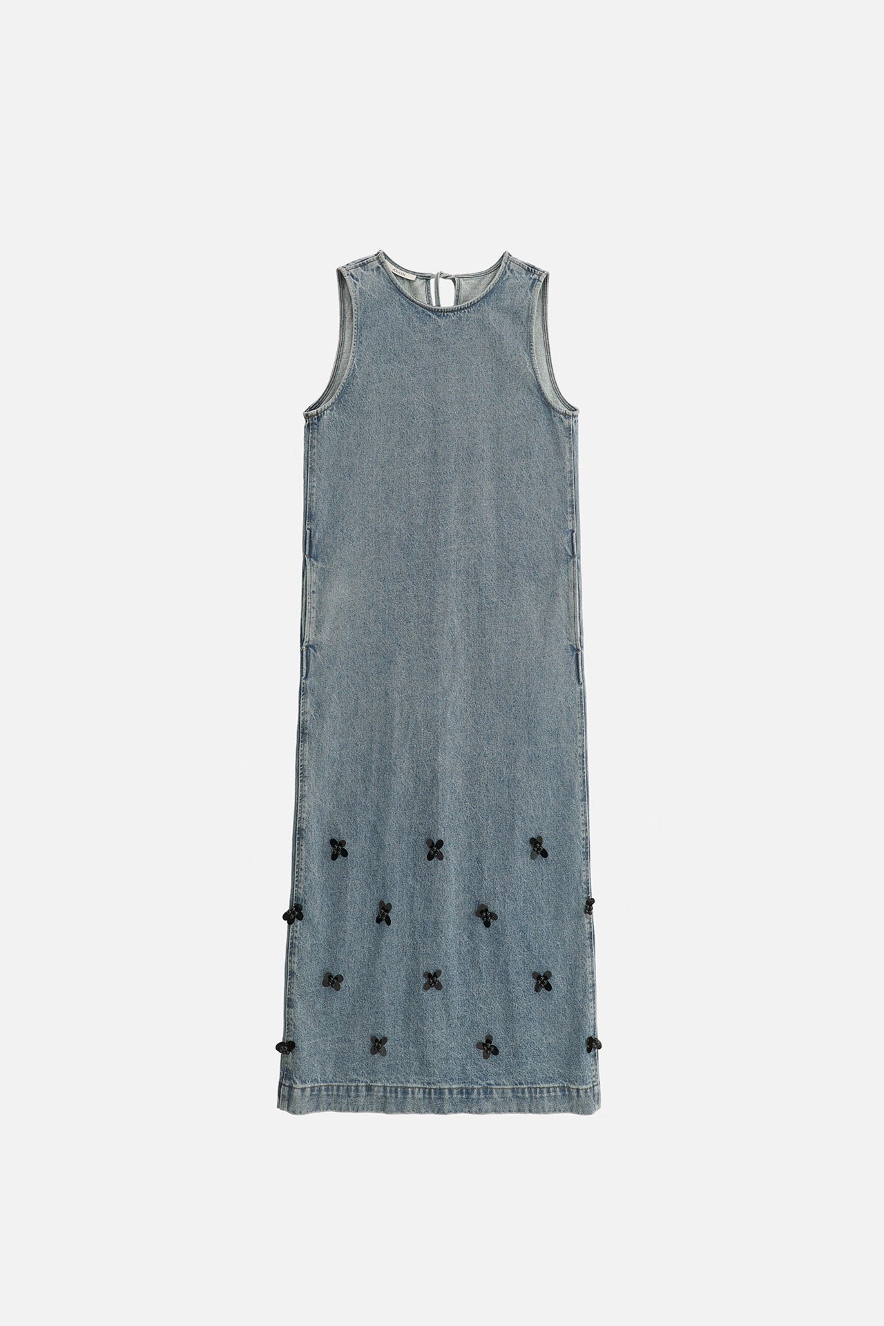 BEADED DENIM DRESS