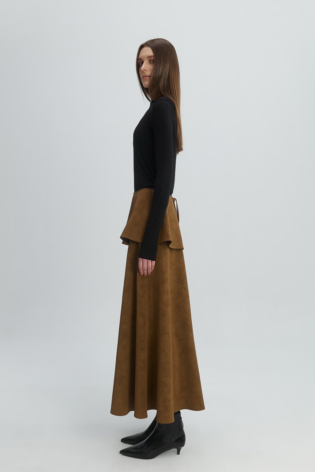 SUEDE LEATHER SKIRT