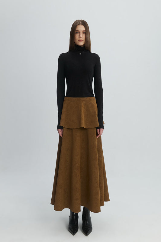 SUEDE LEATHER SKIRT